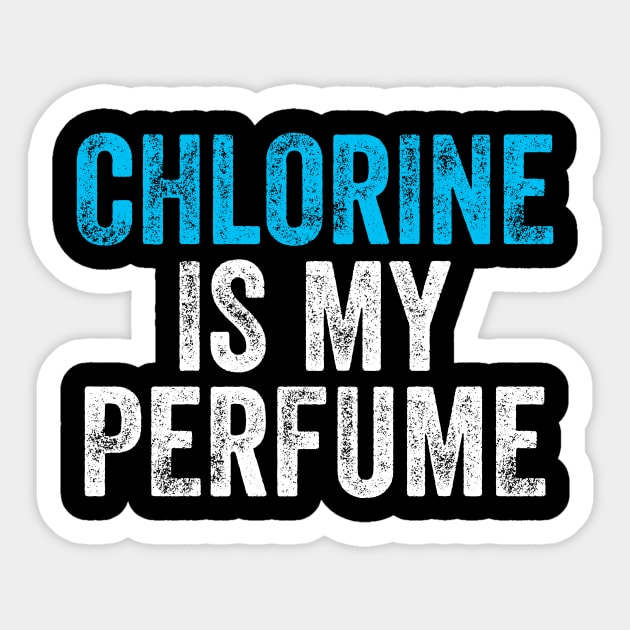 Pool Maintance Chlorine Swimmer Swimming Pool Sticker by CreativeGiftShop